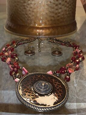 Treska Bohemian Necklace & Earring Set
